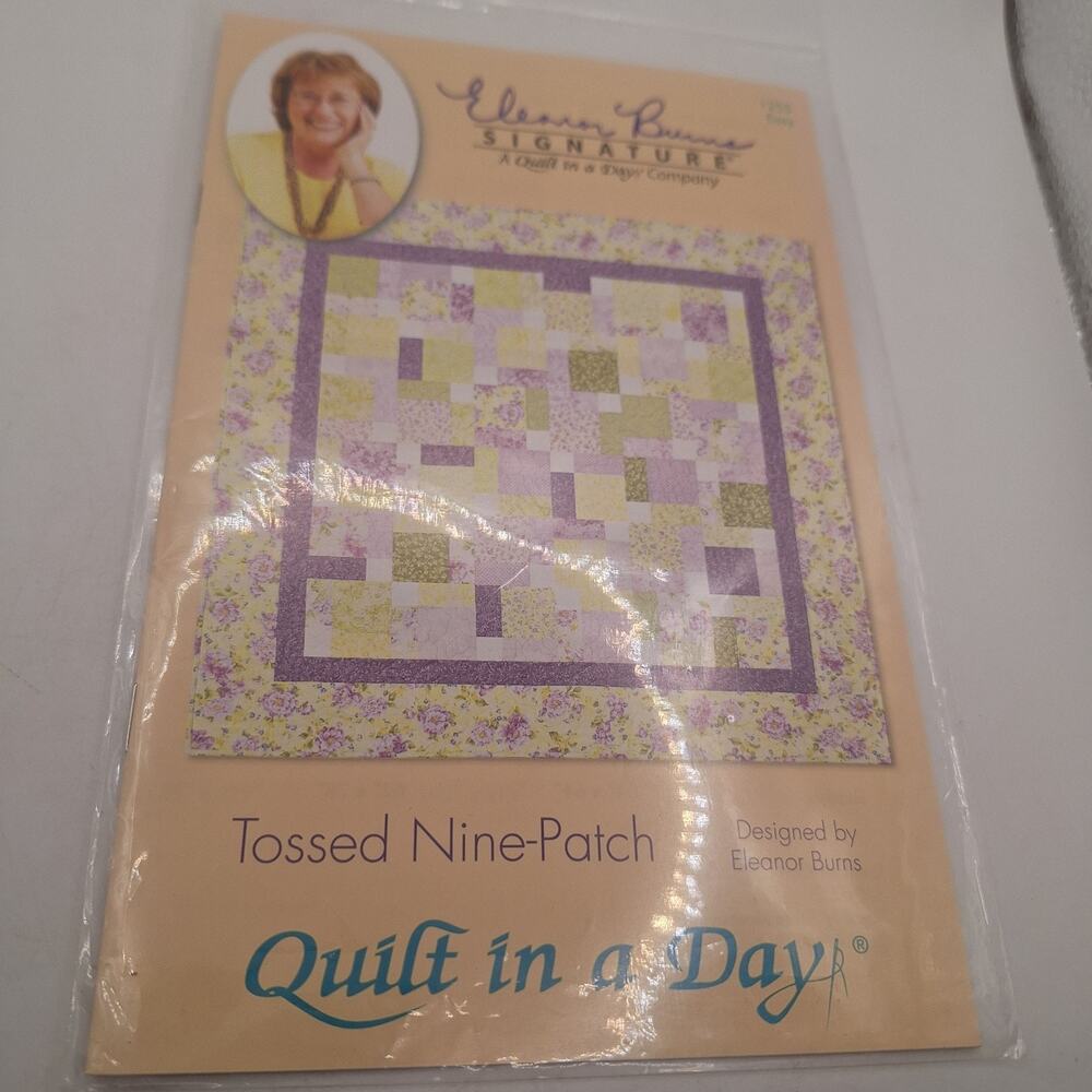 ELEANOR BURNS, QUILT IN A DAY #1255 Quilt Pattern, TOSSED NINE-PATCH